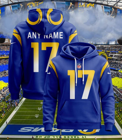 LIMITED EDITION - NEW CUSTOMIZED NFL22 LAR LOS ANGELES RAMS UNISEX T-SHIRT, POLO, HOODIE & JACKETS