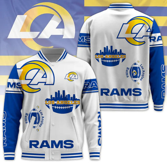 LIMITED EDITION - NEW CUSTOMIZED NFL22 LAR LOS ANGELES RAMS BASEBALL JACKET