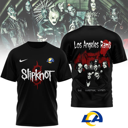 LIMITED EDITION - NEW CUSTOMIZED NFL22 LAR LOS ANGELES RAMS SLIPKNOT 3D SHIRT