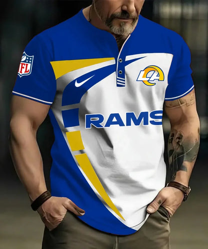 LIMITED EDITION - NEW CUSTOMIZED NFL22 LAR LOS ANGELES RAMS POLO SHIRT