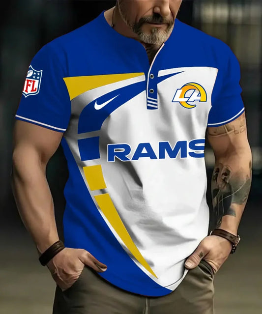 LIMITED EDITION - NEW CUSTOMIZED NFL22 LAR LOS ANGELES RAMS POLO SHIRT
