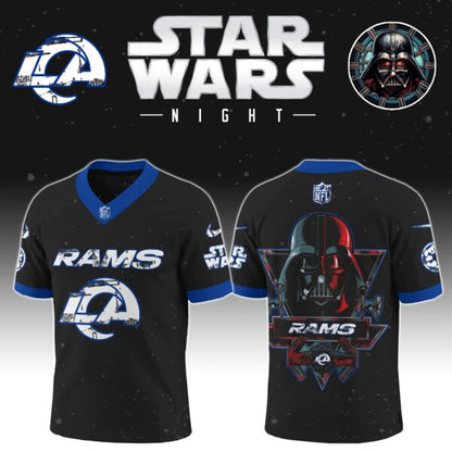 LIMITED EDITION - NEW CUSTOMIZED NFL22 LAR LOS ANGELES RAMS V-NECK BASKETBALL JERSEY