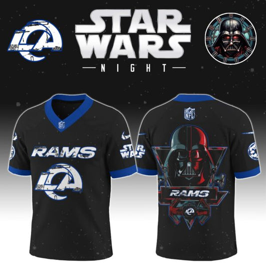 LIMITED EDITION - NEW CUSTOMIZED NFL22 LAR LOS ANGELES RAMS V-NECK BASKETBALL JERSEY