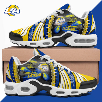 LIMITED EDITION - NEW CUSTOMIZED NFL22 LAR LOS ANGELES RAMS UNISEX AIR MAX PLUS SNEAKERS