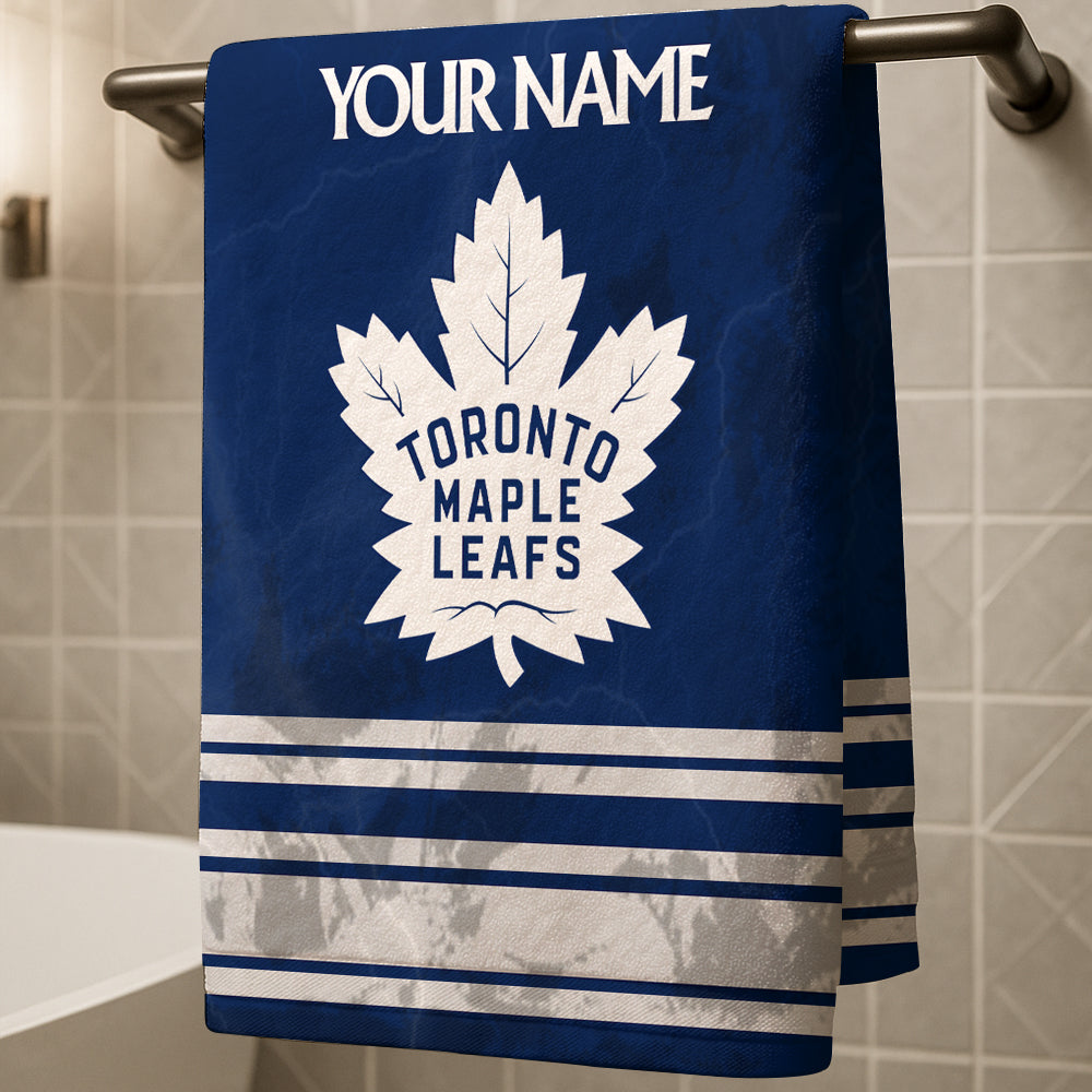 LIMITED EDITION - NEW CUSTOMIZED NHL23 TML TORONTO MAPLE LEAFS BEACH & BATH TOWEL