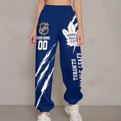 LIMITED EDITION - NEW CUSTOMIZED NHL23 TML TORONTO MAPLE LEAFS UNISEX LONG PANTS