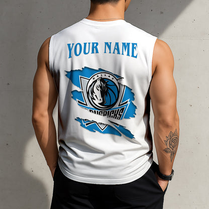 LIMITED EDITION - NEW CUSTOMIZED NBA18 DMA DALLAS MAVERICKS TANKTOP & GYM SHIRT