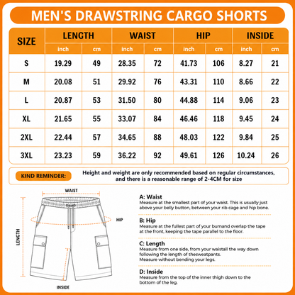 [SPECIAL OFFER] NEW CUSTOMIZED NFL01 KCC KANSAS CITY CHIEFS MEN'S DRAWSTRING CARGO SHORTS