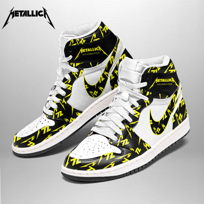 NEW PREMIUM METALLICA UNISEX AIR JORDAN MID SHOES SNEAKER