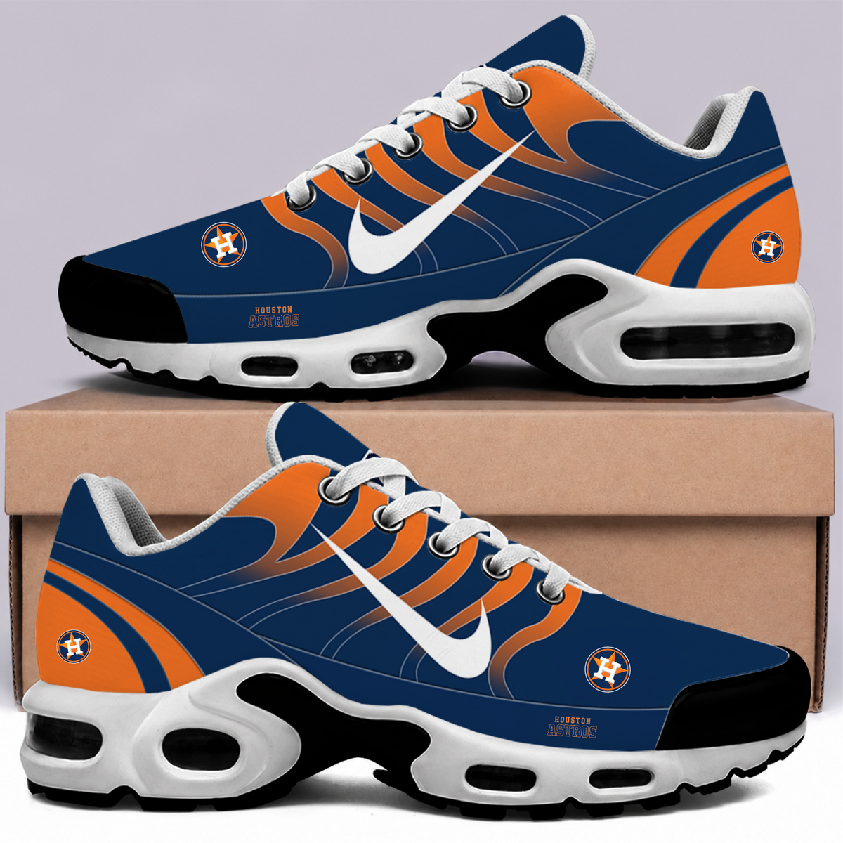 [FLASH SALE] NEW CUSTOMIZED MLB10 HAS HOUSTON ASTROS AIR MAX PLUS SNEAKERS