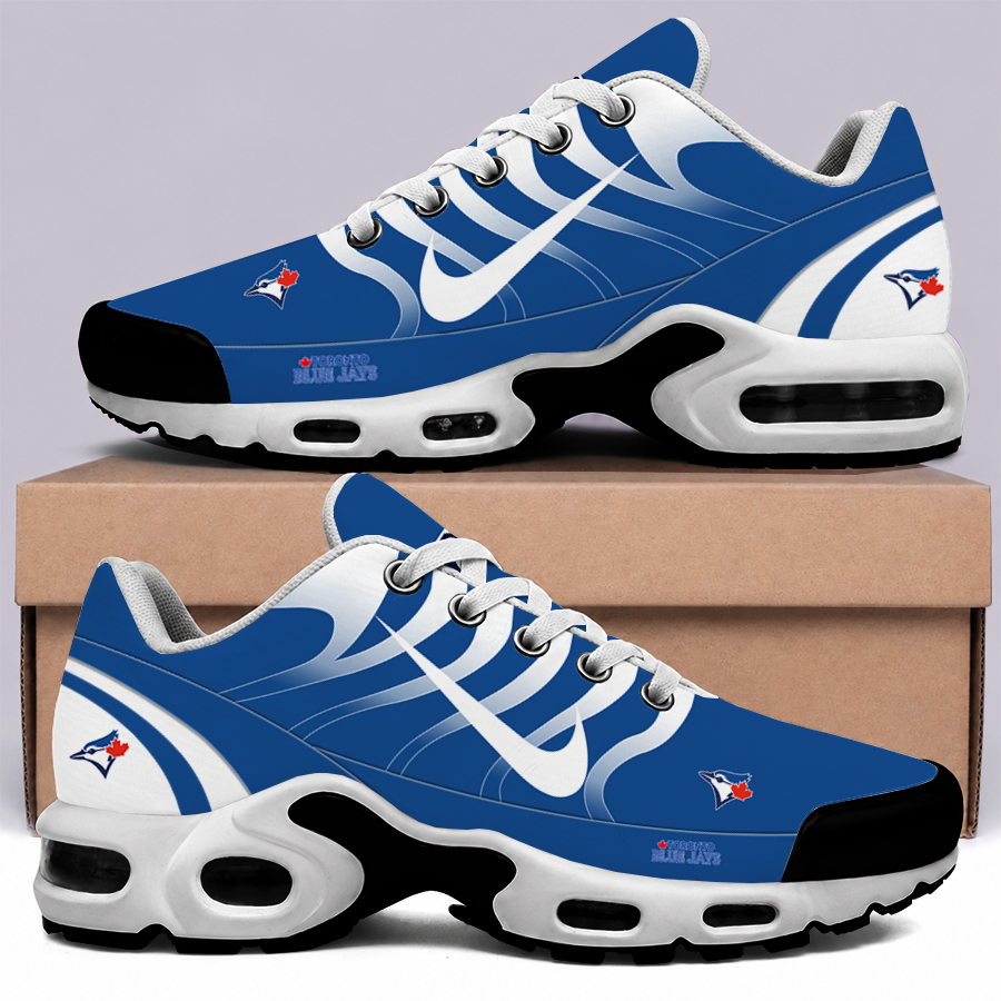 [FLASH SALE] NEW CUSTOMIZED MLB12 TBJ TORONTO BLUE JAYS AIR MAX PLUS SNEAKERS
