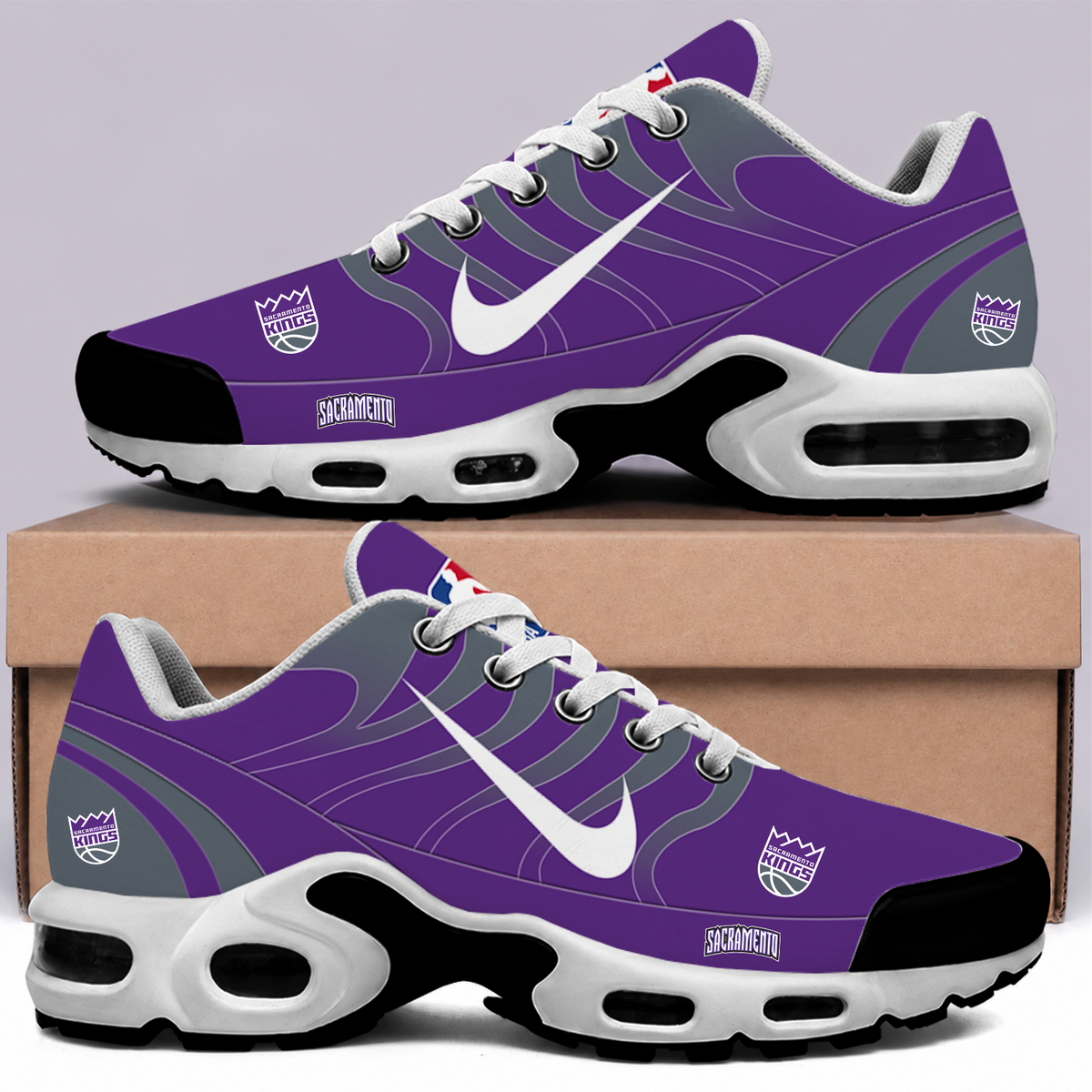 [HOT DEAL] NEW CUSTOMIZED NBA16 SKI SACRAMENTO KINGS AIR MAX PLUS SNEAKERS
