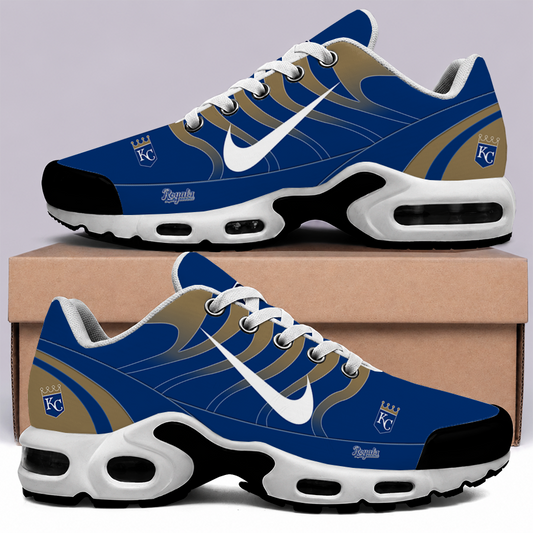 [FLASH SALE] NEW CUSTOMIZED MLB19 KCR KANSAS CITY ROYALS AIR MAX PLUS SNEAKERS