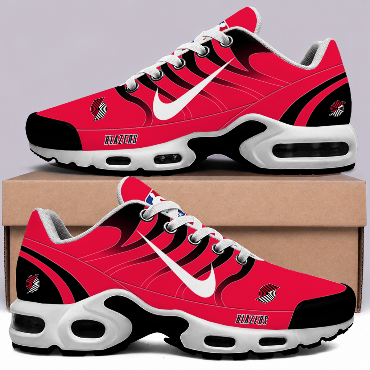 [HOT DEAL] NEW CUSTOMIZED NBA22 PTB PORTLAND TRAIL BLAZERS AIR MAX PLUS SNEAKERS