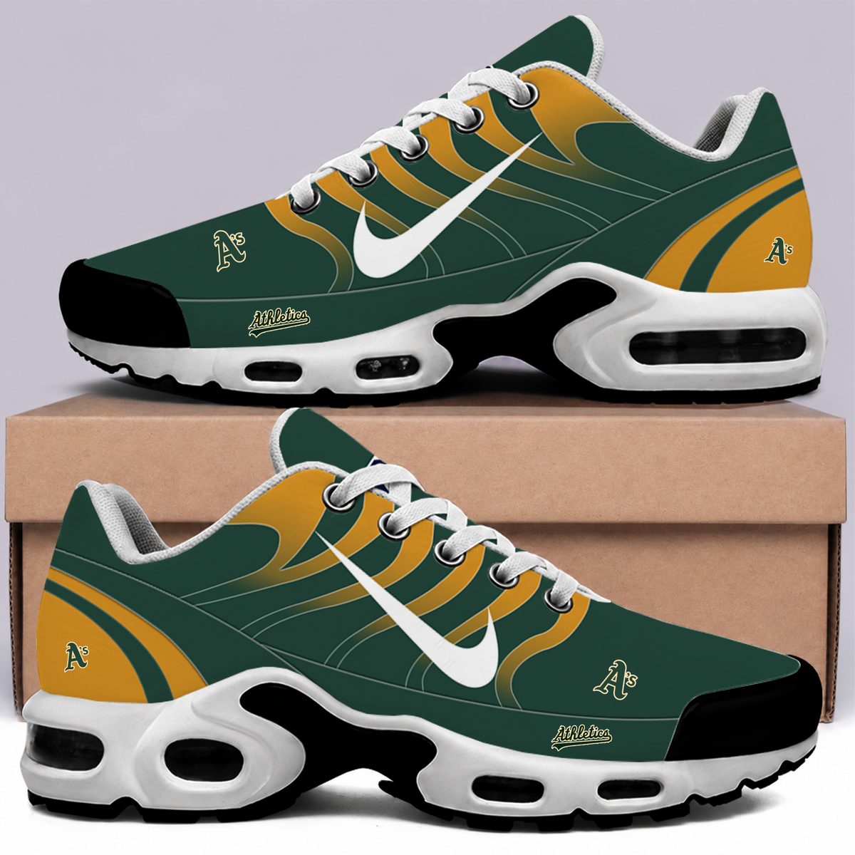 [FLASH SALE] NEW CUSTOMIZED MLB23 OAS OAKLAND ATHLETICS AIR MAX PLUS SNEAKERS