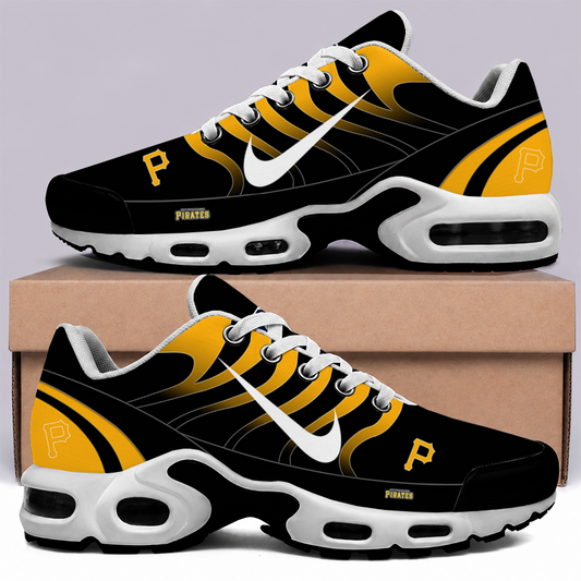 [FLASH SALE] NEW CUSTOMIZED MLB29 PHP PITTSBURGH PIRATES AIR MAX PLUS SNEAKERS