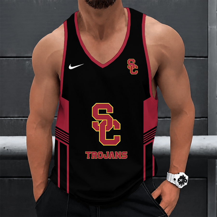 [FAN FAVORITE] NEW CUSTOMIZED NCAA CWS09 USC USC TROJANS UNISEX TANK TOP