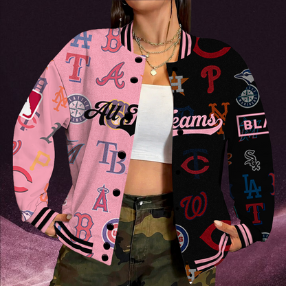 LIMITED EDITION - NEW CUSTOMIZED MLB32 ALL TEAMS SATIN VARSITY & BASEBALL JACKET