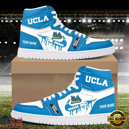LIMITED EDITION - NEW CUSTOMIZED NCAA MAM04 UCB UCLA BRUINS AIR JORDAN SHOES