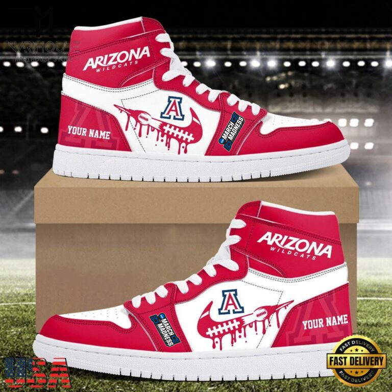 LIMITED EDITION - NEW CUSTOMIZED NCAA MAM09 ARW ARIZONA WILDCATS AIR JORDAN SHOES