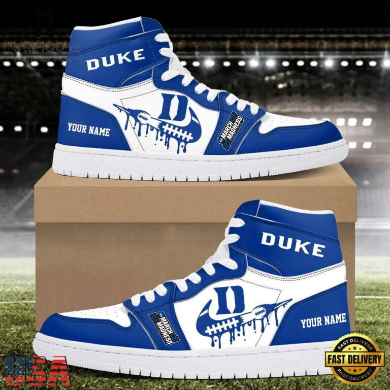 LIMITED EDITION - NEW CUSTOMIZED NCAA MAM12 DLD DUKE BLUE DEVILS AIR JORDAN SHOES