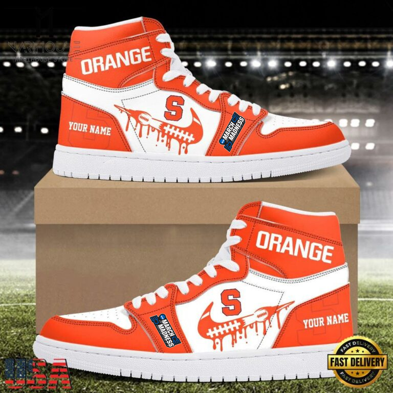 LIMITED EDITION - NEW CUSTOMIZED NCAA MAM19 SYO SYRACUSE ORANGE AIR JORDAN SHOES