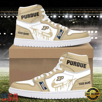 LIMITED EDITION - NEW CUSTOMIZED NCAA MAM20 PUB PURDUE BOILERMAKERS AIR JORDAN SHOES