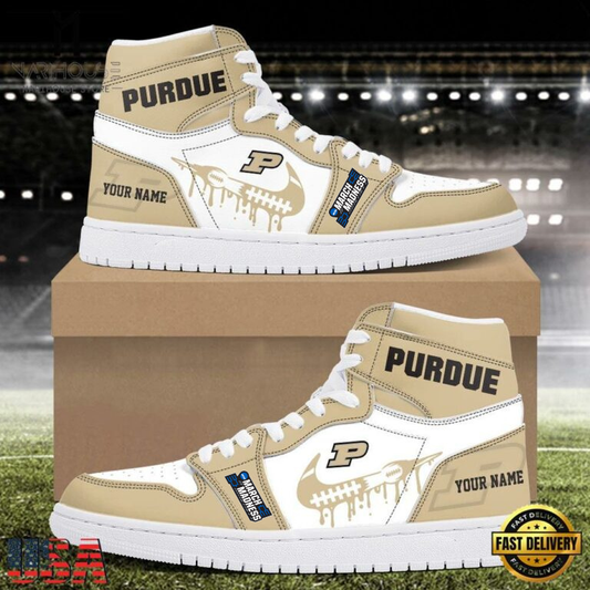 LIMITED EDITION - NEW CUSTOMIZED NCAA MAM20 PUB PURDUE BOILERMAKERS AIR JORDAN SHOES