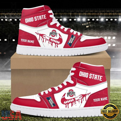 LIMITED EDITION - NEW CUSTOMIZED NCAA MAM30 OSB OHIO STATE BUCKEYES AIR JORDAN SHOES