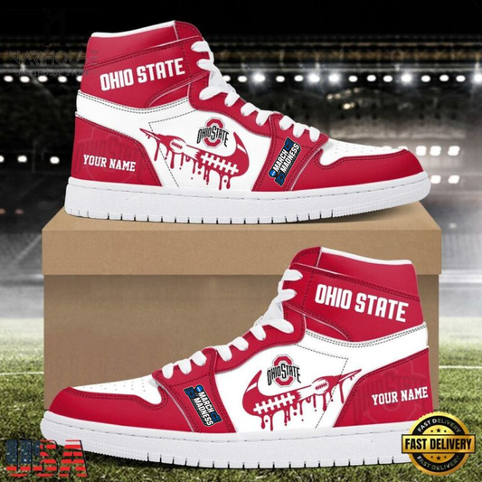 LIMITED EDITION - NEW CUSTOMIZED NCAA MAM30 OSB OHIO STATE BUCKEYES AIR JORDAN SHOES