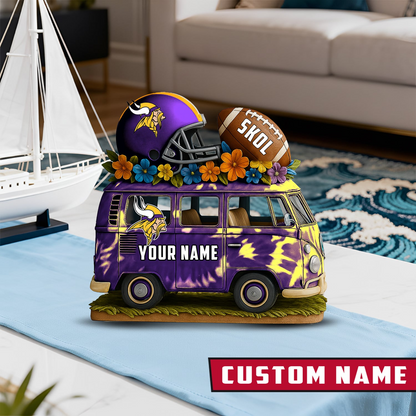 LIMITED EDITION - NEW CUSTOMIZED NFL05 MVK MINNESOTA VIKINGS BUS ACRYLIC BLOCK