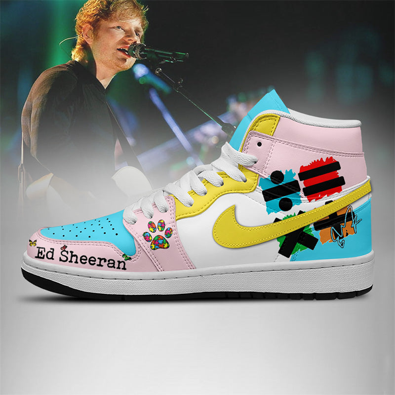 NEW PREMIUM ED SHEERAN UNISEX AIR JORDAN MID SNEAKER