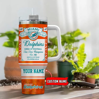 LIMITED EDITION - NEW CUSTOMIZED NFL19 MDP MIAMI DOLPHINS TUMBLER CUP