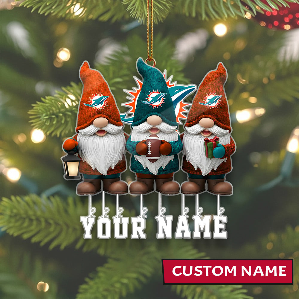 LIMITED EDITION - NEW CUSTOMIZED NFL19 MDP MIAMI DOLPHINS ORNAMENT