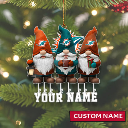LIMITED EDITION - NEW CUSTOMIZED NFL19 MDP MIAMI DOLPHINS ORNAMENT