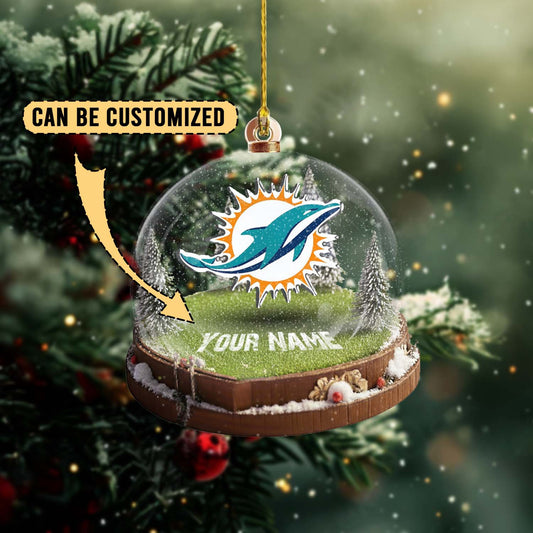 LIMITED EDITION - NEW CUSTOMIZED NFL19 MDP MIAMI DOLPHINS ACRYLIC ORNAMENT