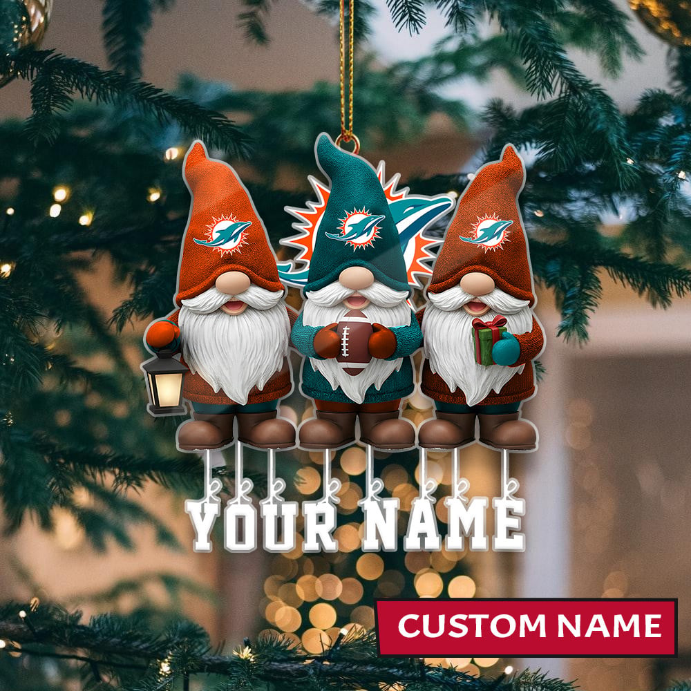 LIMITED EDITION - NEW CUSTOMIZED NFL19 MDP MIAMI DOLPHINS ORNAMENT