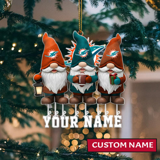 LIMITED EDITION - NEW CUSTOMIZED NFL19 MDP MIAMI DOLPHINS ORNAMENT