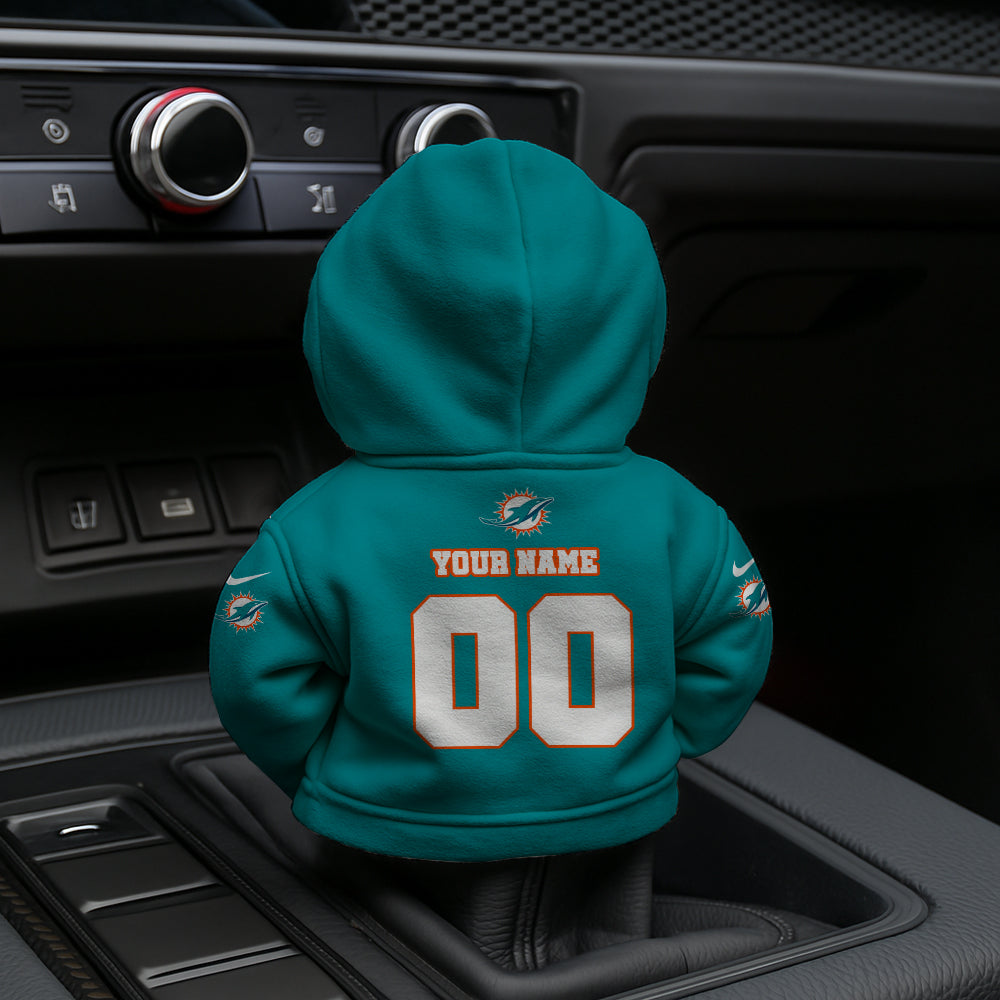 LIMITED EDITION - NEW CUSTOMIZED NFL19 MDP MIAMI DOLPHINS AUTOMOTIVE HOODIE SHIFT KNOB COVER