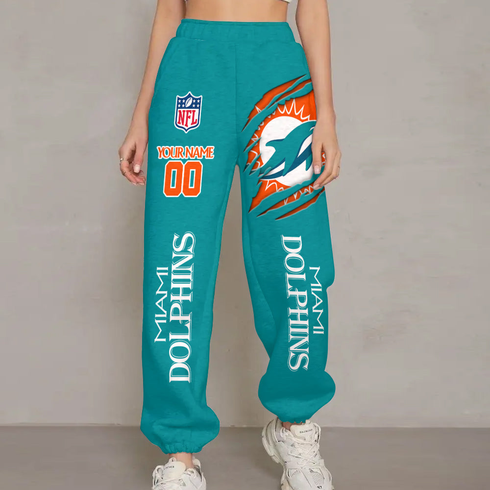 LIMITED EDITION - NEW PREMIUM NFL19 MDP MIAMI DOLPHINS UNISEX LONG PANTS