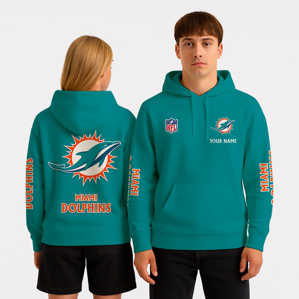 LIMITED EDITION - NEW CUSTOMIZED NFL19 MDP MIAMI DOLPHINS UNISEX HOODIE