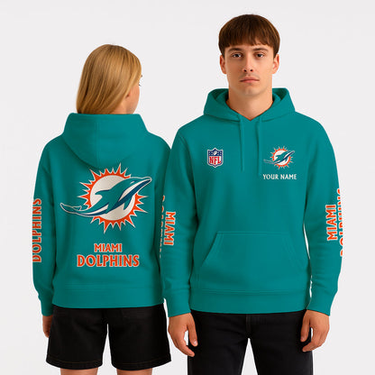 LIMITED EDITION - NEW CUSTOMIZED NFL19 MDP MIAMI DOLPHINS UNISEX HOODIE
