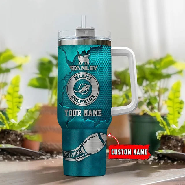 LIMITED EDITION - NEW CUSTOMIZED NFL19 MDP MIAMI DOLPHINS TUMBLER CUP