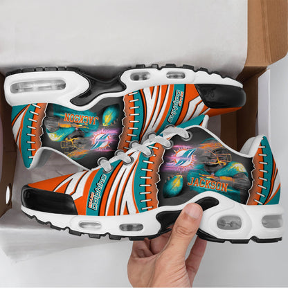 LIMITED EDITION - NEW CUSTOMIZED NFL19 MDP MIAMI DOLPHINS UNISEX AIR MAX PLUS SNEAKERS