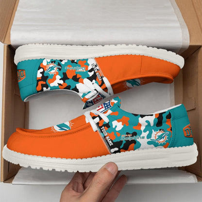 LIMITED EDITION - NEW CUSTOMIZED NFL19 MDP MIAMI DOLPHINS LOAFER SHOES