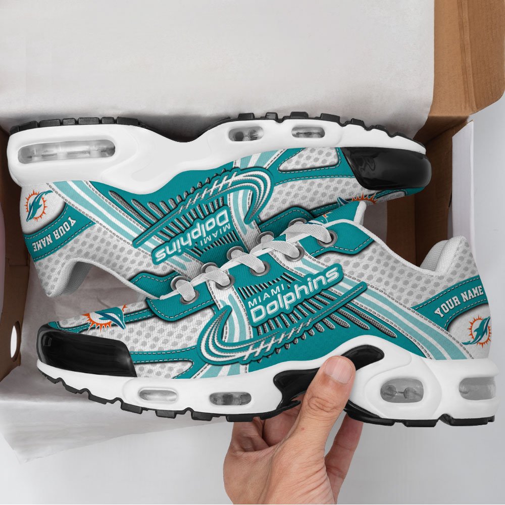 LIMITED EDITION - NEW CUSTOMIZED NFL19 MDP MIAMI DOLPHINS UNISEX AIR MAX PLUS SNEAKERS