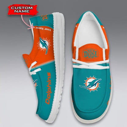 LIMITED EDITION - NEW CUSTOMIZED NFL19 MDP MIAMI DOLPHINS LOAFER SHOES