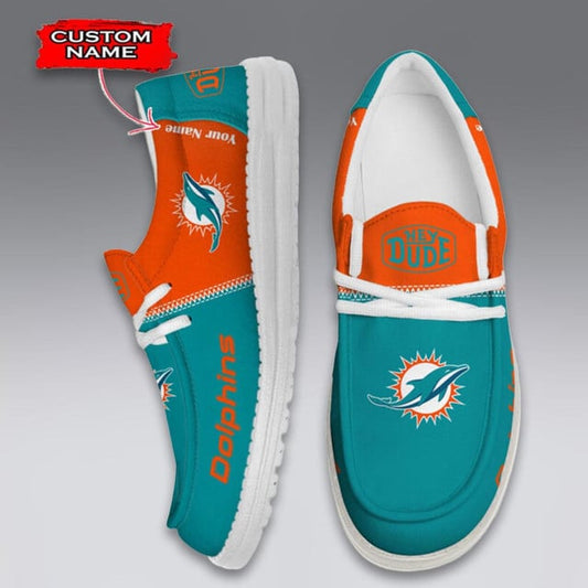 LIMITED EDITION - NEW CUSTOMIZED NFL19 MDP MIAMI DOLPHINS LOAFER SHOES