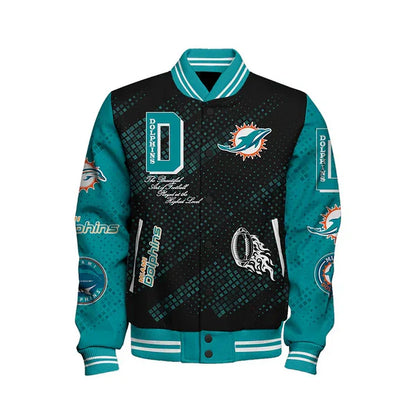 LIMITED EDITION - NEW CUSTOMIZED NFL19 MDP MIAMI DOLPHINS SATIN VARSITY JACKET & BASEBALL JACKET