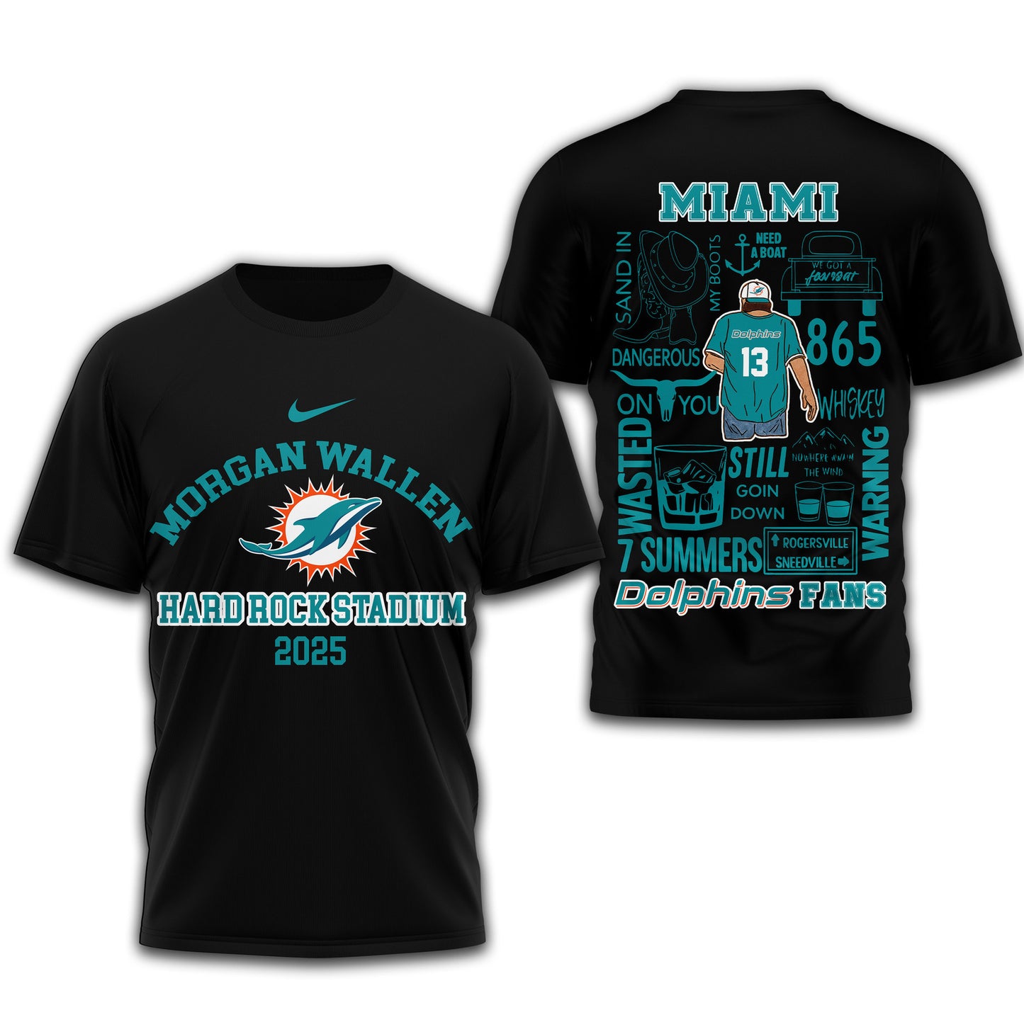 LIMITED EDITION - NEW CUSTOMIZED NFL19 MDP MIAMI DOLPHINS T-SHIRT | MULTIPLE COLORS AVAILABLE